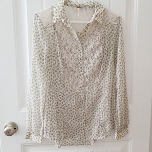 Free People Peasant Lace Top, Small